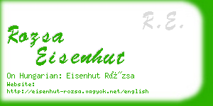 rozsa eisenhut business card